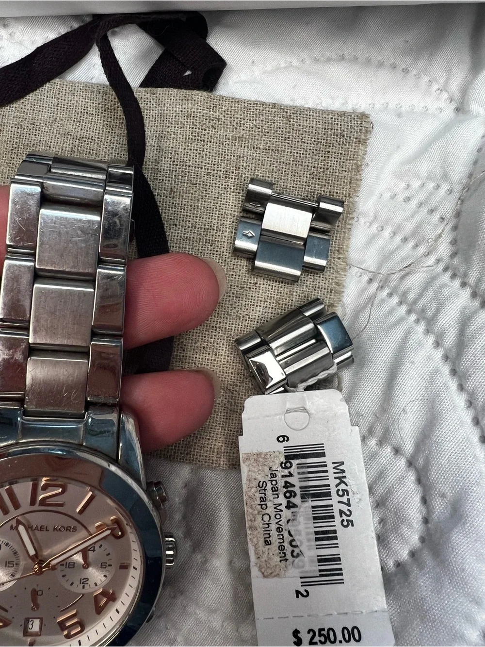 Michael Kors Women MK5725 Dress Date Stainless Steel Quartz 42mm Watch Silver